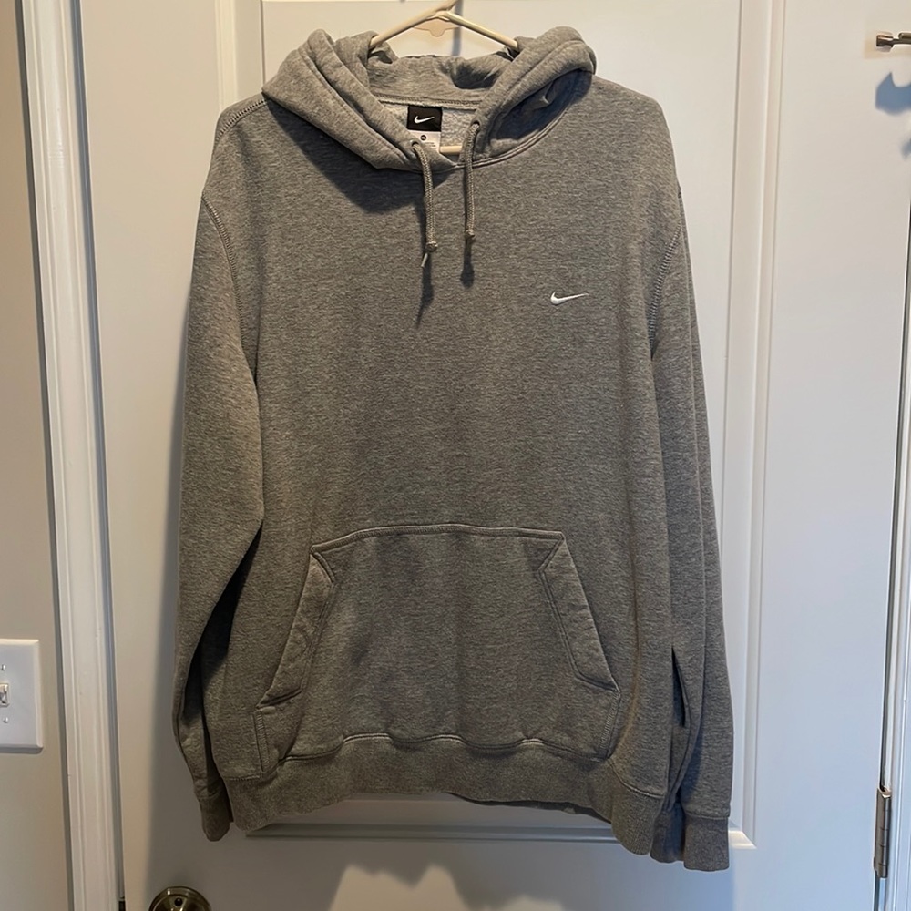 Nike gray hooded sweatshirt